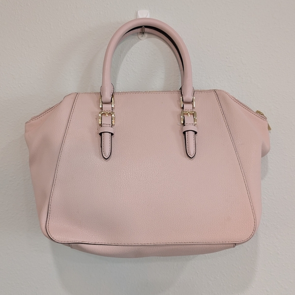 Michael Kors Charlotte Pink Saffiano Leather Purse Handbag - Picture 6 of 11